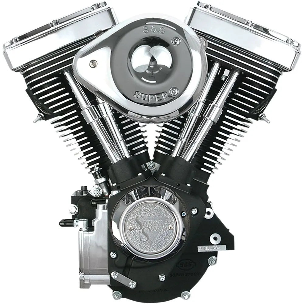 Harley-Davidson Evolution (84-99) V80 Complete Assembled Engine, krom / Wrinkle Black – S&S Cycle