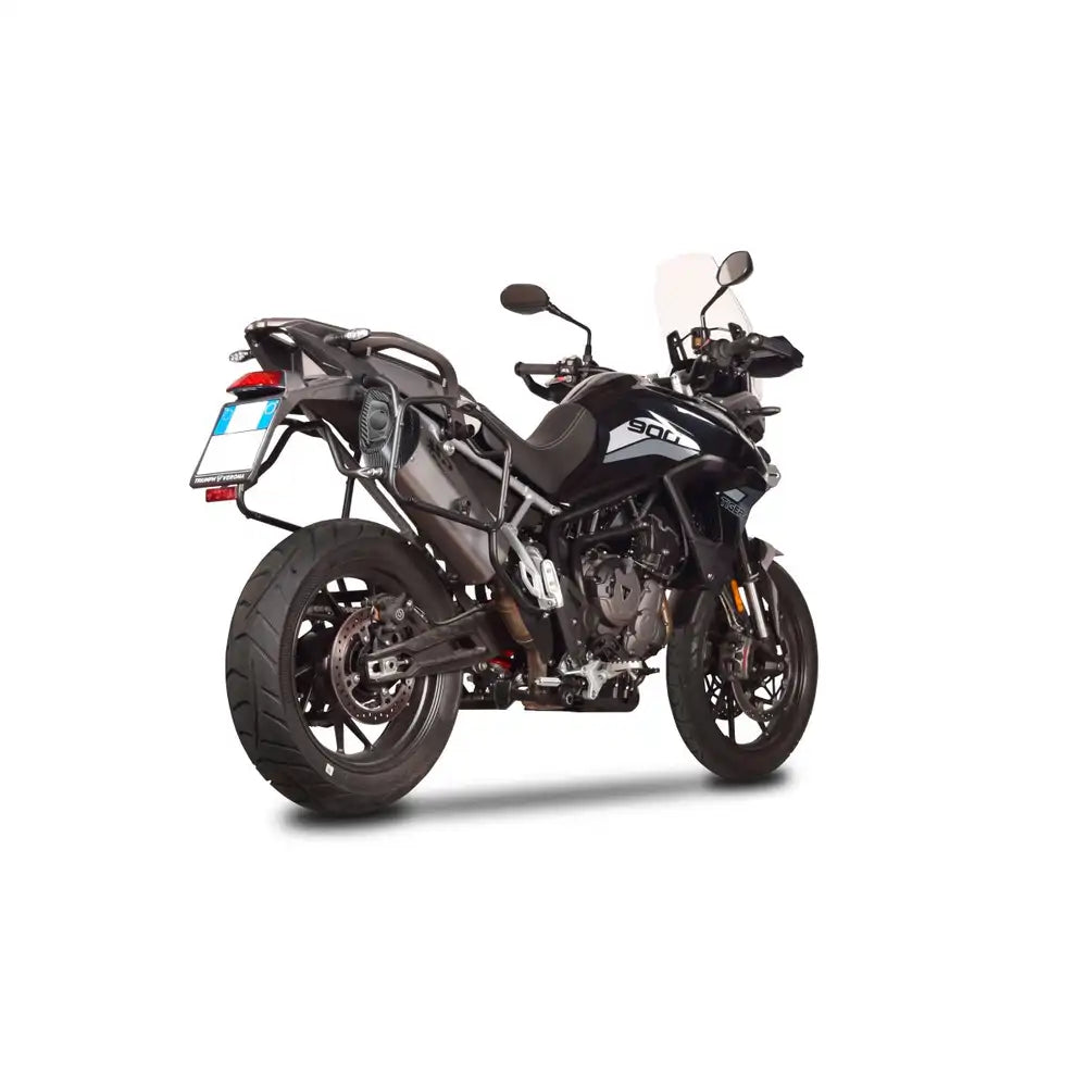 Triumph TIGER 900 (20-24) Fighter Evo slip-on, titanium – Spark – produktdetalje fra alternativ vinkel, billede 2