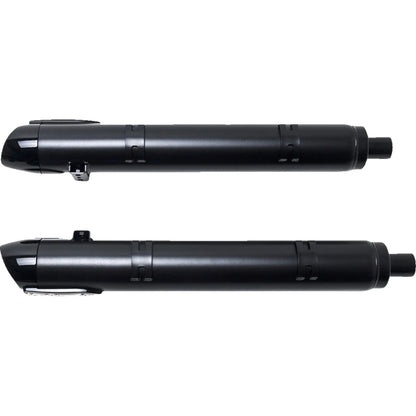 Indian Elite (14-26) 4" Broadhead Slip-On Mufflers, sort, Slash-Cut end cap – S&S Cycle