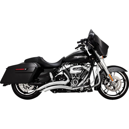 Harley-Davidson Touring (17-25) Big Radius komplet udstødning, krom – Vance & Hines – detaljebillede af udstødning og finish 2
