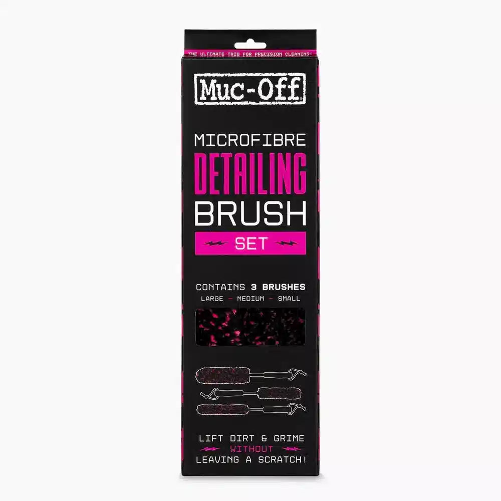 Detailbørstesæt – Muc-Off Microfibre Detailing Brush Set x3 – Microfibre Detailing Brush Set x3 i original emballage