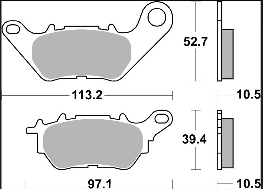 Ekstra produktbillede af Yamaha YZF-R3 15-26 bremseklodser – Brembo CC 07YA53CC