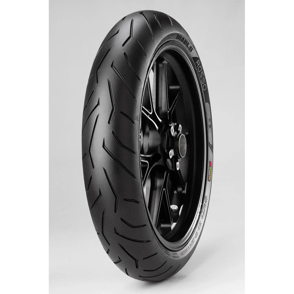 Pirelli Diablo Rosso II 120/70 ZR17 (58W) TL – spec. K – fordæk – originalt Pirelli fordæk med skarpt greb, hurtig styring og masser af køreglæde. Køb hos Mo2parts.
