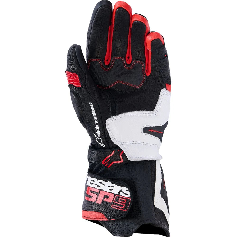 MC handsker SP-9, herre – Sort/Rød/Hvid, str. 2XL fra Alpinestars – produktdetalje 2