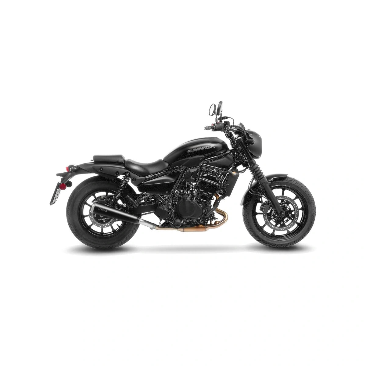 Kawasaki ELIMINATOR 500 (24-26) LeoVince Classic Racer slip-on – rustfri – ekstra produktvisning af lyddæmper, finish og detaljer 5