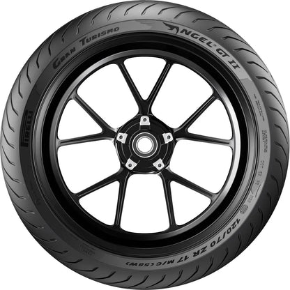 Pirelli Angel GT II 120/70 R19 60V TL – fordæk set fra siden – se profil og design på dette Pirelli fordæk hos Mo2parts.