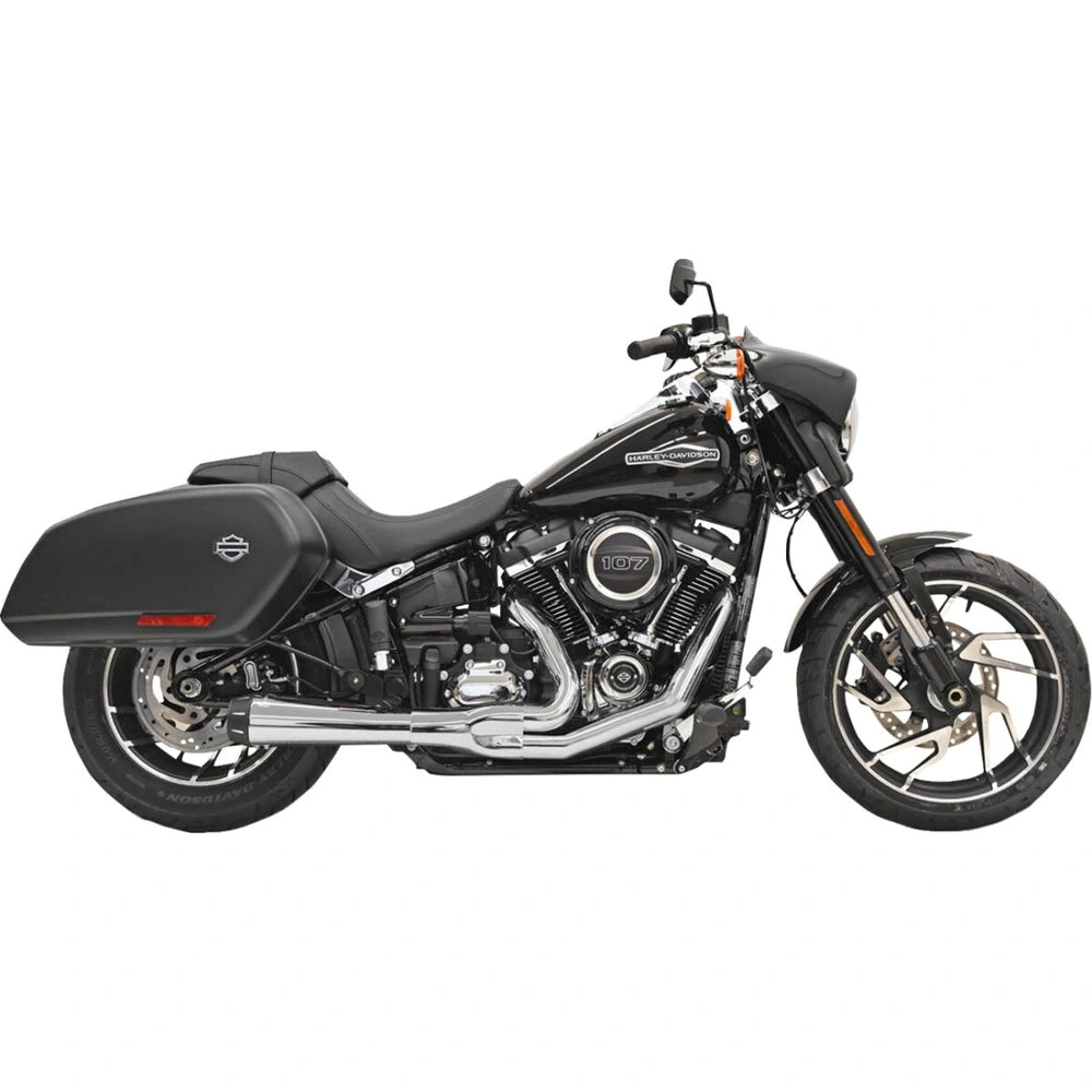 Harley-Davidson Softail (18-24) 2-i-1 Road Rage komplet udstødning, krom – Bassani