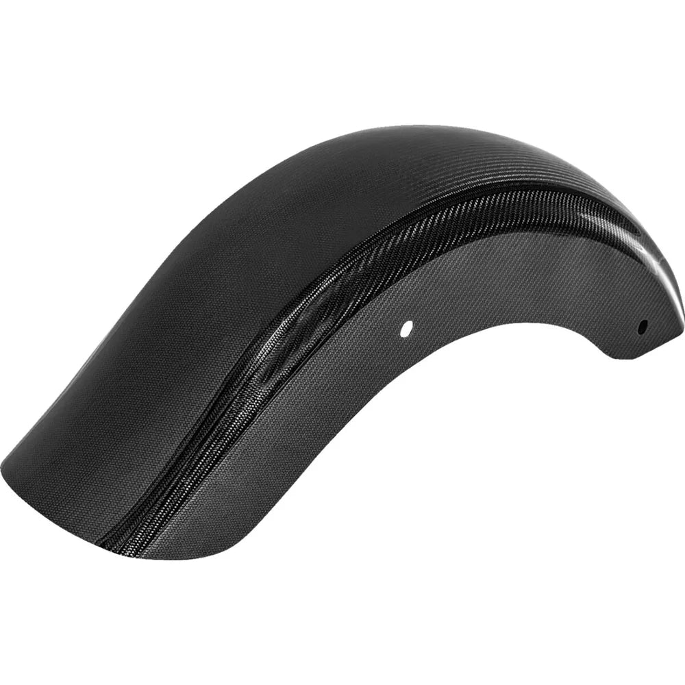 Harley-Davidson (09-25) carbon bagskærm Black/ Carbon Fiber/ Gloss – Saddlemen – ekstra produktvisning med fokus på carbonvævning, form og finish – billede 3