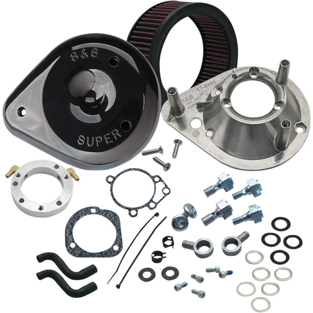 Harley-Davidson modeller (93-10) Teardrop Air Cleaner Kit, CV, Teardrop, sort / Gloss – S&S Cycle