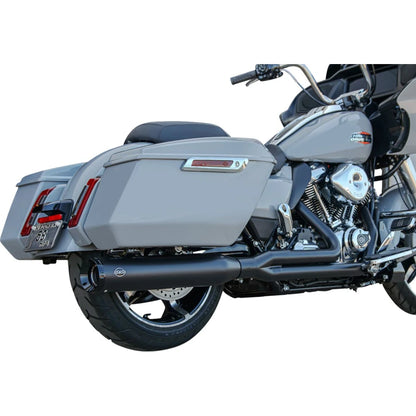 Harley-Davidson Touring (17-25) 2-into-1 GNX Exhaust System, Guardian Black, Grand National end cap, Race – S&S Cycle – ekstra produktvisning 2