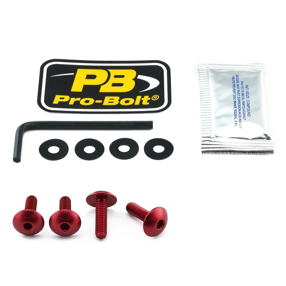 Kåbeboltsæt – 7075-T6 aluminium, rød, SK110 – Pro-Bolt