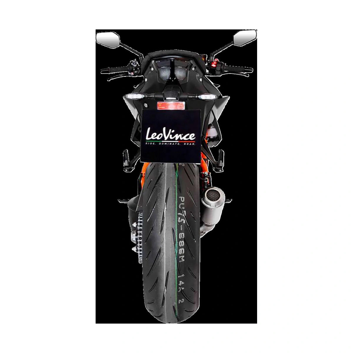 KTM Super Duke 1290 (20-24) LeoVince LV-10 slip-on – rustfri – titanium-look – ekstra produktvisning af lyddæmper, finish og detaljer 3