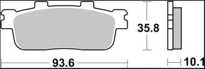 Detaljebillede 3 af Sym CRUISYM 300 24-25 bremseklodser – Brembo Genuine CC 07040