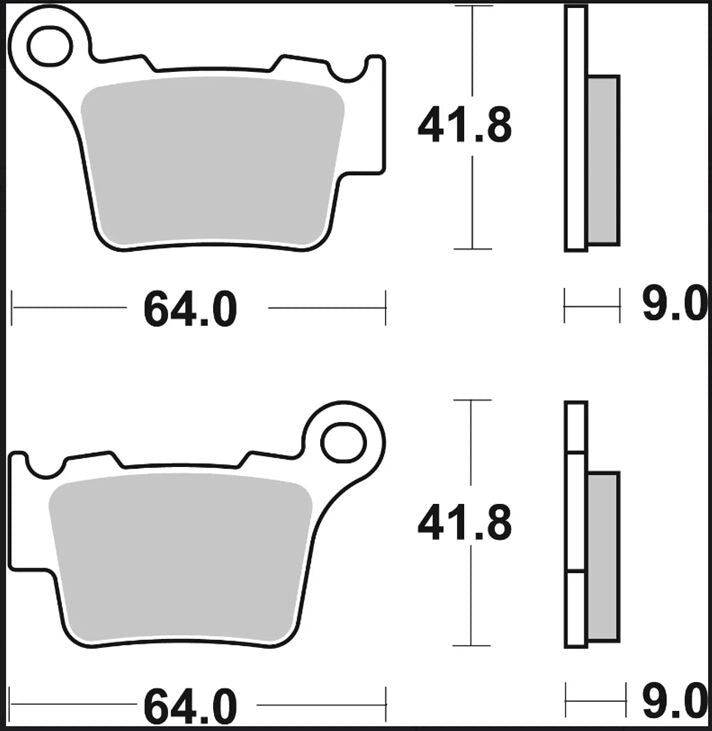 Ekstra produktbillede af BMW G 450 X 08-10 bremseklodser – Brembo TT 07BB27TT