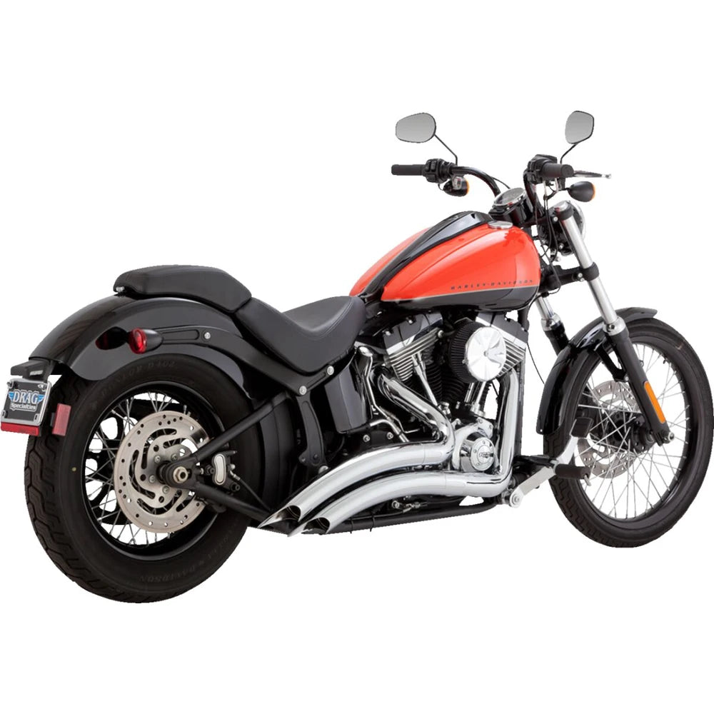 Harley-Davidson Softail (86-11) 2-into-2 Big Radius komplet udstødning, krom – Vance & Hines
