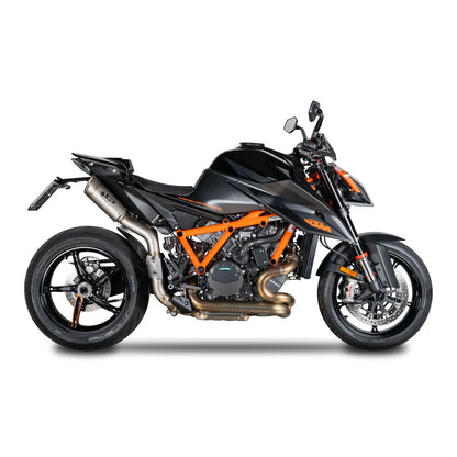 KTM 1290/1390 Super Duke (20-26) GRID-O slip-on, titanium – Spark – produktdetalje fra alternativ vinkel, billede 3