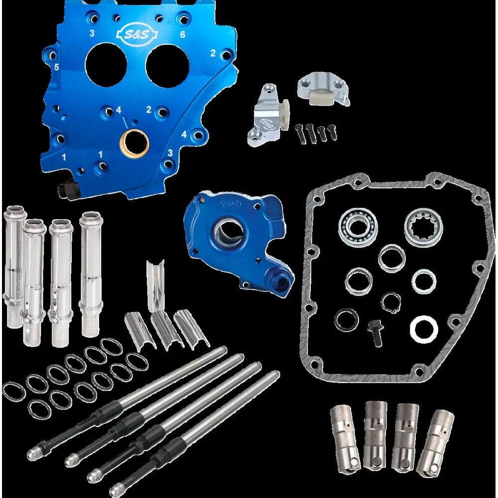 Harley-Davidson Twin Cam (99-06) Chain Drive Cam Chest Kit, chrome pushrod tubes – S&S Cycle