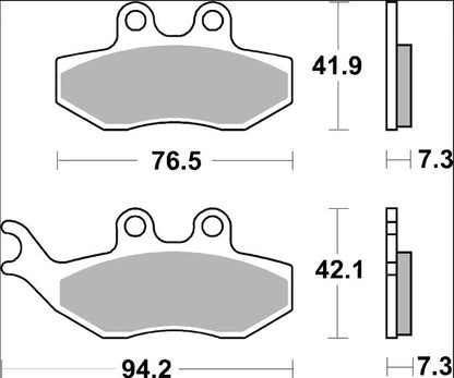 Ekstra produktbillede af Yamaha XT 125 R 05-12 bremseklodser – Brembo Genuine CC 07049