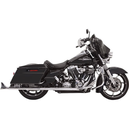Harley-Davidson Touring (95-16) Fishtail slip-on udstødninger, krom, 33", med baffles – Bassani