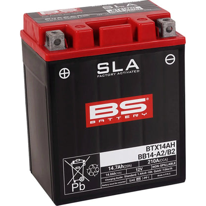 BS Battery BTX14AH/BB14-A2/B2 12V 14Ah 210A AGM MC batteri