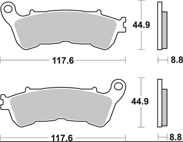 Ekstra produktbillede af Honda VT 1300 CX Fury 10-22 bremseklodser – Brembo LA 07HO57LA
