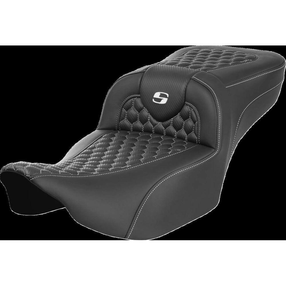 Harley-Davidson Touring (23-26) Roadsofa 2-up sæde Honeycomb hvid syning Extended Reach (823-07-19006) – Saddlemen