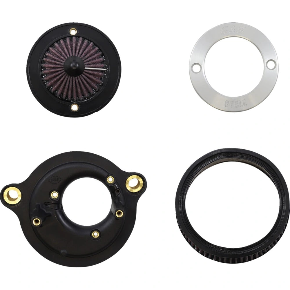 Harley-Davidson modeller (17-23) Air Stinger Stealth Air Cleaner Kit, Air Stinger / Stealth, Ring, sort / krom – S&S Cycle – konstruktion og finish 5