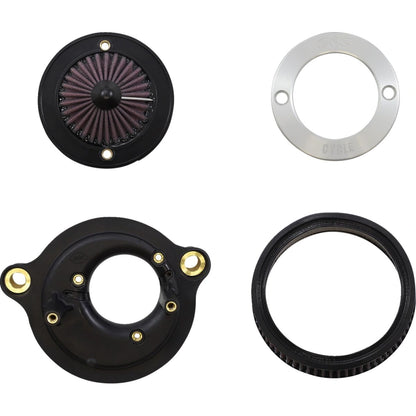 Harley-Davidson modeller (17-23) Air Stinger Stealth Air Cleaner Kit, Air Stinger / Stealth, Ring, sort / krom – S&S Cycle – konstruktion og finish 5