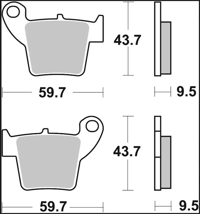 Ekstra produktbillede af Honda CRF 450 R 02-26 bremseklodser – Brembo TT 07HO48TT