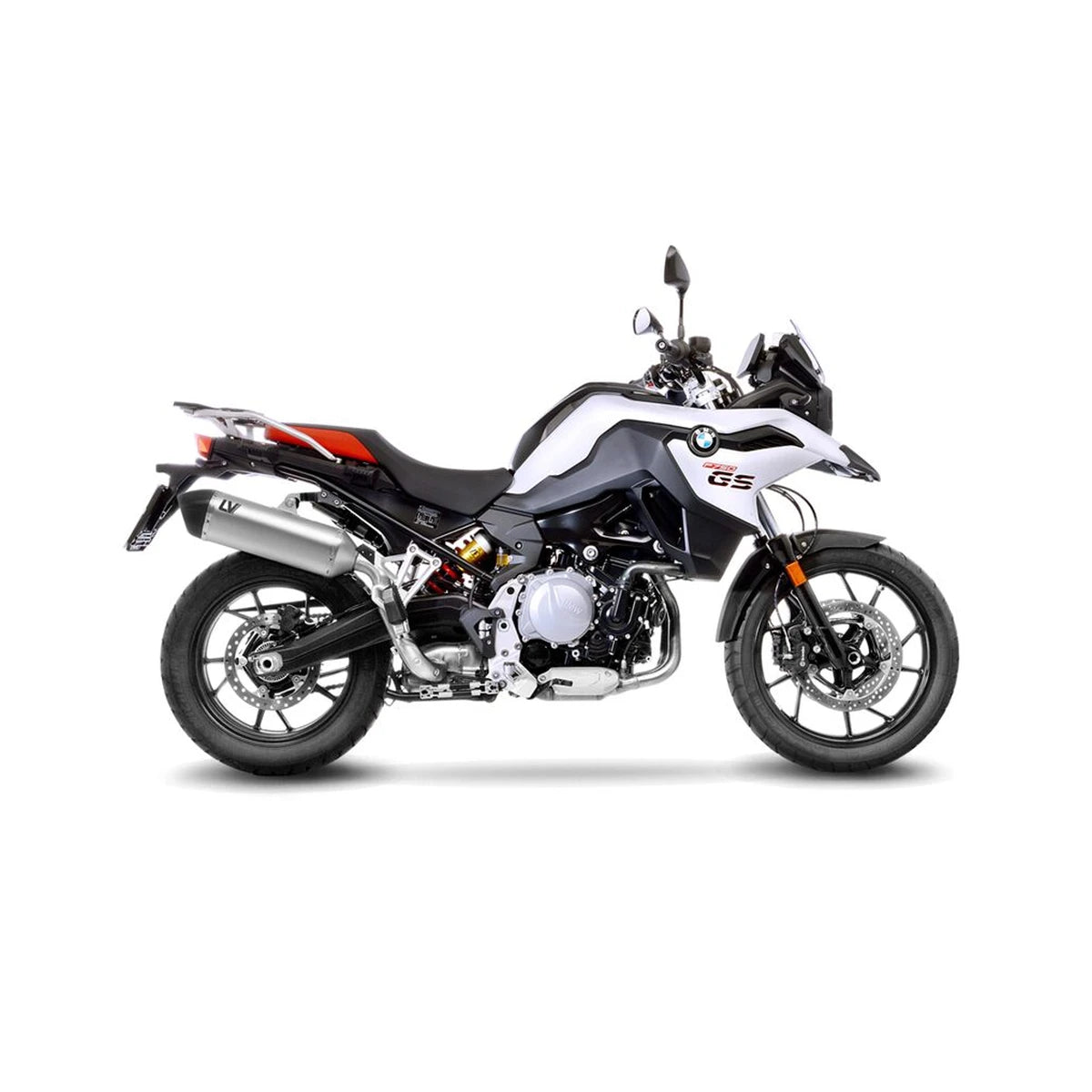 BMW F750GS (18-23) m.fl. LeoVince LV-14 slip-on – rustfri – titanium-look – ekstra produktvisning af lyddæmper, finish og detaljer 3