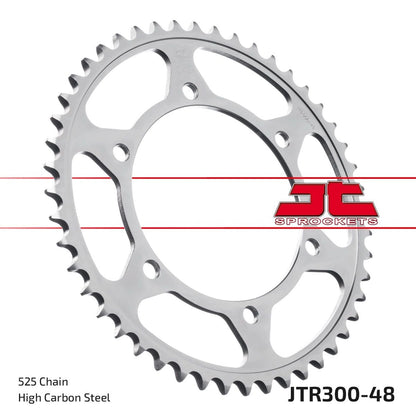 Bagtandhjul 48T, 525 – stål, JTR300.48ZBK – JT Sprockets