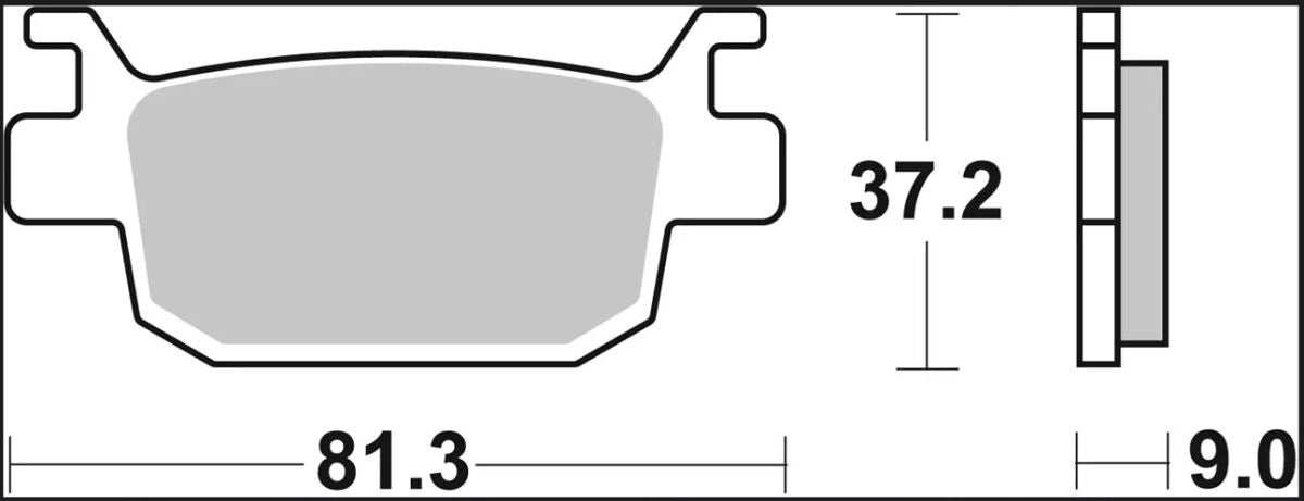 Detaljebillede 3 af Honda SH 300 I 07-20 bremseklodser – Brembo XS 07064XS