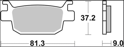 Detaljebillede 3 af Honda SH 300 I 07-20 bremseklodser – Brembo XS 07064XS