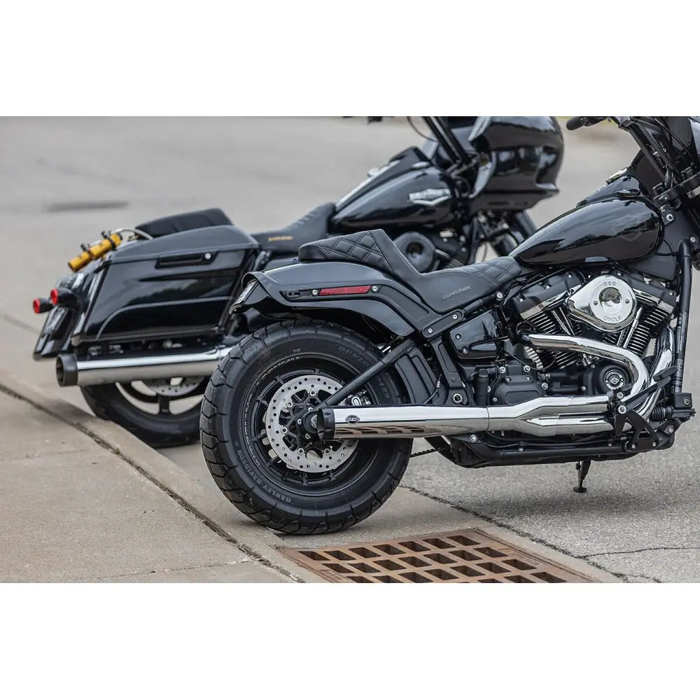 Harley-Davidson Softail / Dyna (18-23) SuperStreet 2:1 Exhaust System, krom, Straight-Cut end cap – S&S Cycle – produktdetalje 4