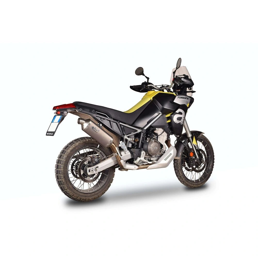 Aprilia Tuareg 660 (22-26) Dakar slip-on, titanium – Spark – produktdetalje fra alternativ vinkel, billede 2