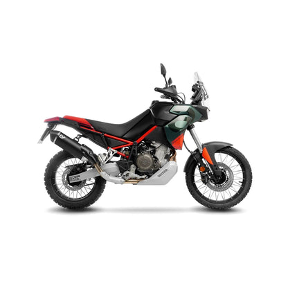 Aprilia Tuareg 660 (22-26) LeoVince LV-14 slip-on – rustfri – sort – ekstra produktvisning af lyddæmper, finish og detaljer 4