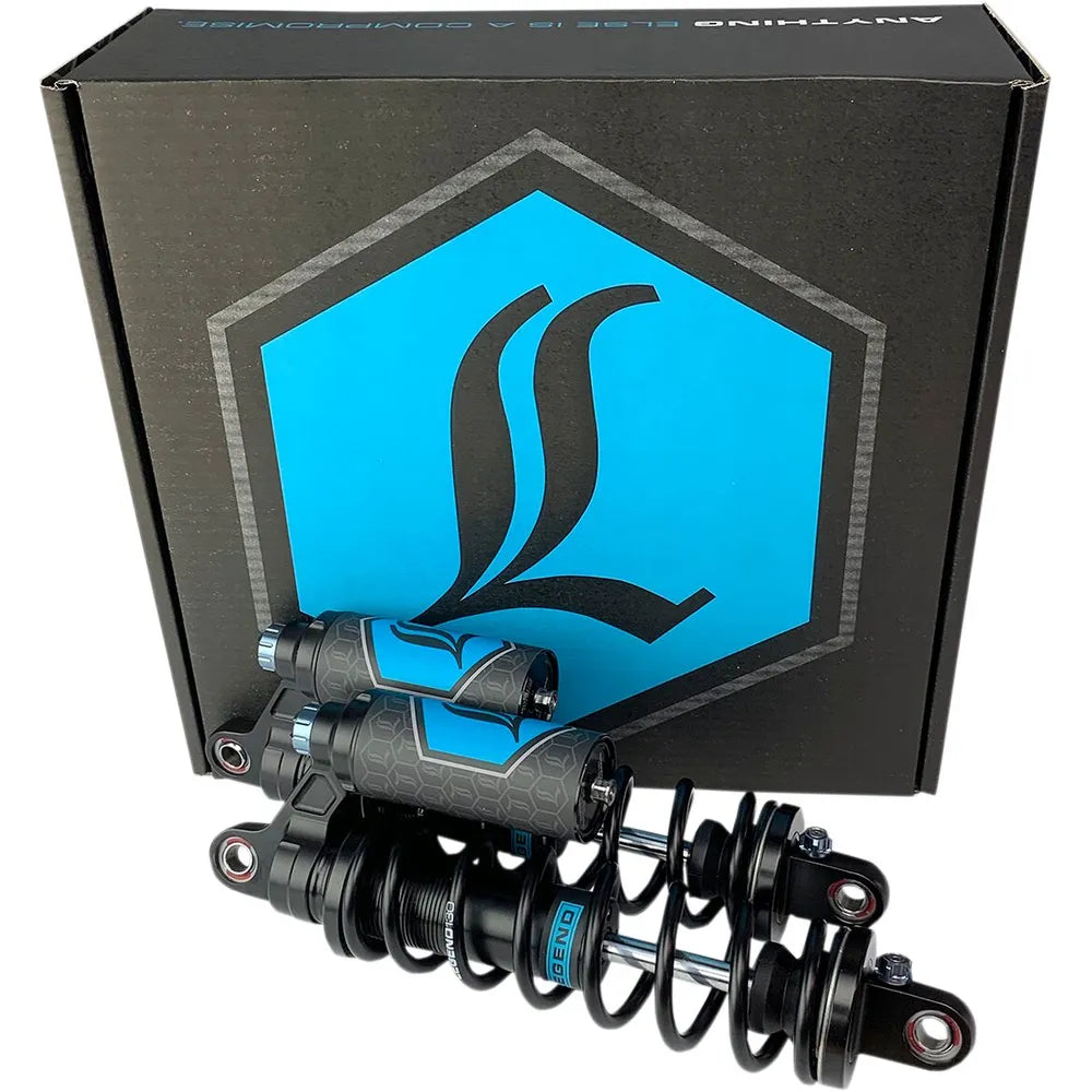 Legend Suspension Harley-Davidson Sportster (04-22) REVO-ARC støddæmpersæt, 14", Heavy Duty, piggyback reservoir, sort – for bedre komfort, kontrol og stabilitet