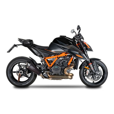 KTM 1290/1390 Super Duke (20-26) Konix Evo slip-on, sort – Spark – produktdetalje fra alternativ vinkel, billede 2
