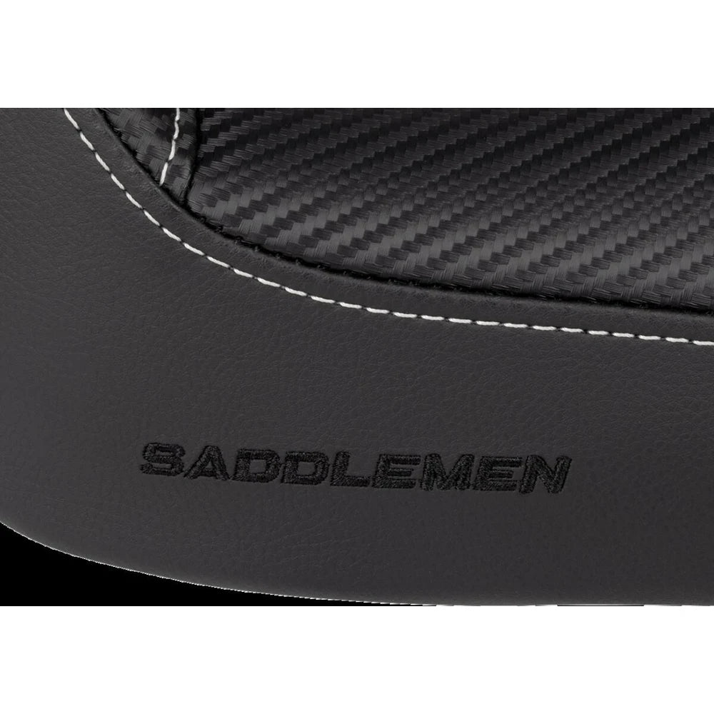 Harley-Davidson Dyna (96-03) Dominator solosæde Smooth/ Stitched grå syning – Saddlemen – ekstra produktvisning med fokus på form, polstring, syninger og finish – billede 2