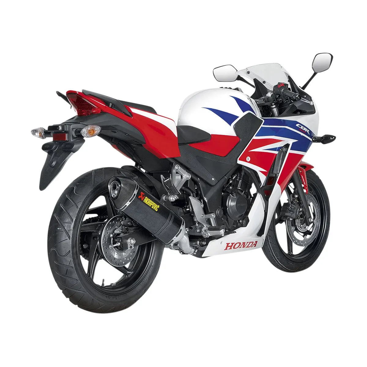 Akrapovič S-H3SO3-RC slip-on monteret på Honda CBR300R (14-16)