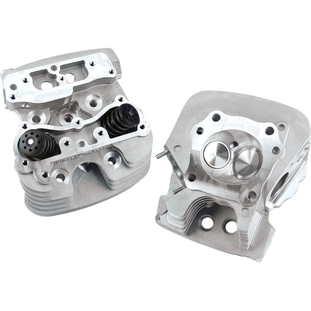 Harley-Davidson Twin Cam (03-17) 89 cc Super Stock Cylinder Heads, Powder-Coated / sølv – S&S Cycle
