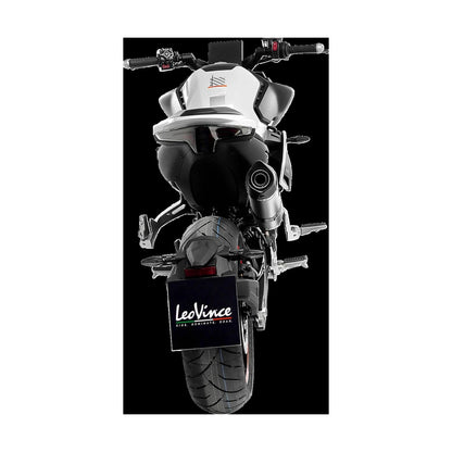 CFMOTO NK 800 (23-24) LeoVince LV One EVO slip-on – rustfri – ekstra produktvisning af lyddæmper, finish og detaljer 4