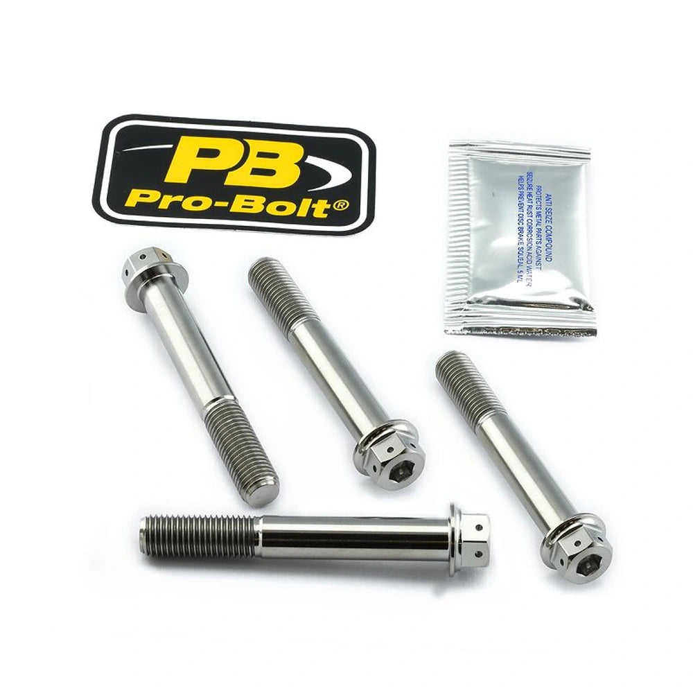 Bremsekaliberboltsæt foran, 4 stk. – Grade 5 titanium, TIFBMON190DD – Pro-Bolt