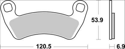 Ekstra produktbillede af Polaris RZR XP 4 1000 TURBO S 4X4 EPS 72 Velocity 21 bremseklodser – Brembo SD 07PO17SD