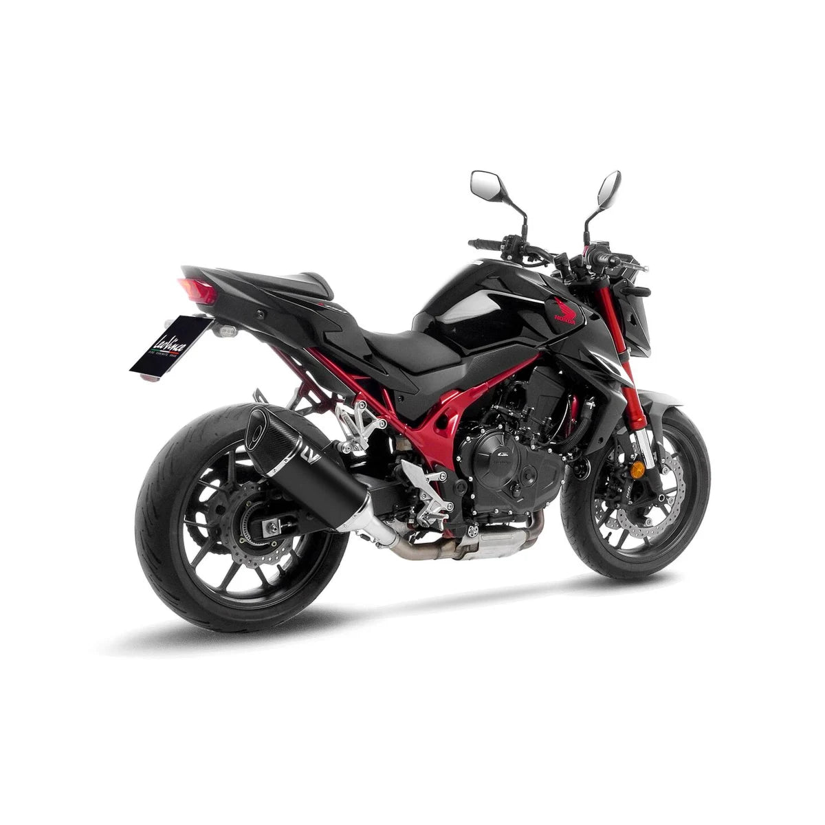 Honda CB750 (23-26) LeoVince LV-14 R slip-on – rustfri – godkendt – mat sort – 15600B – ekstra produktvisning af lyddæmper, finish og detaljer 6