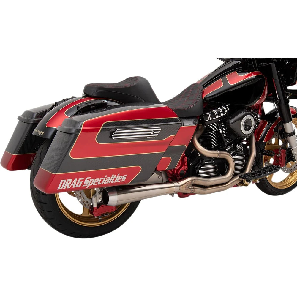 Harley-Davidson Touring (17-25) Road Rage III 2-i-1 komplet udstødning, rå, kort – Bassani – ekstra produktvisning 5 med fokus på design og detaljer