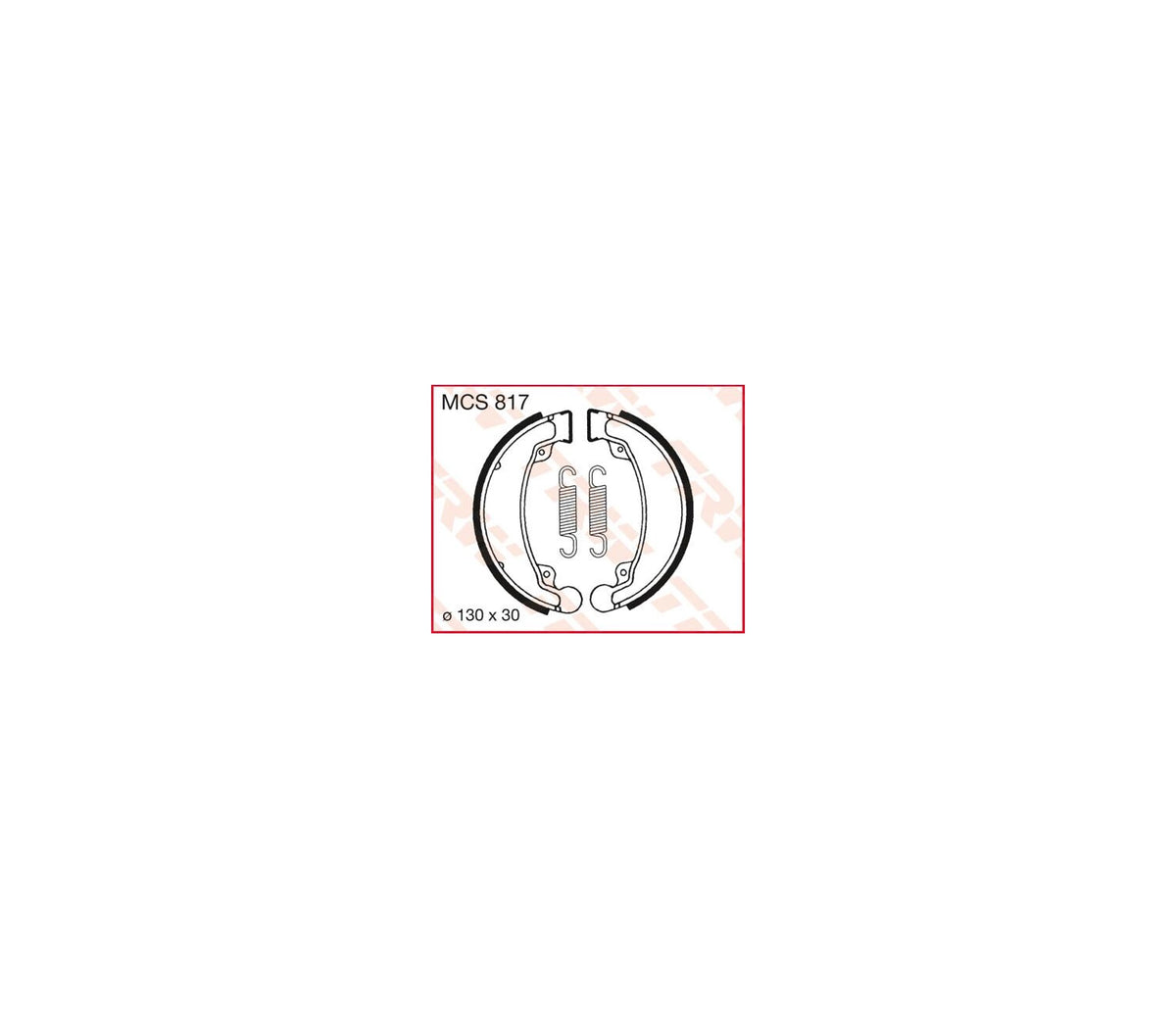 Honda CM125C 82-99 m.fl. – bremsebakker bag – TRW MCS817 – produktillustration