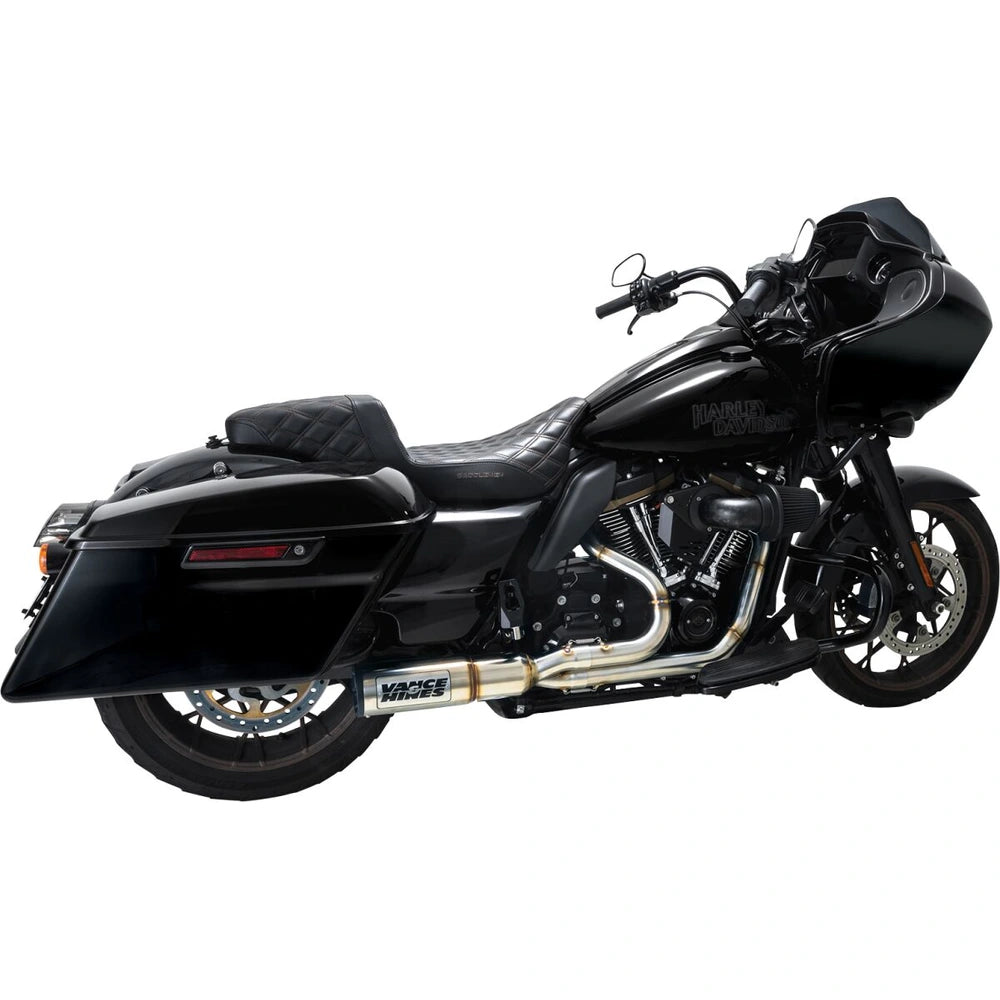 Harley-Davidson Touring (17-24) Hi Output komplet udstødning, børstet – Vance & Hines