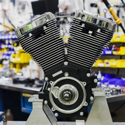 Harley-Davidson Evolution (84-99) V124 Long Block Engine, krom / Wrinkle Black – S&S Cycle – yderligere produktvisning 6
