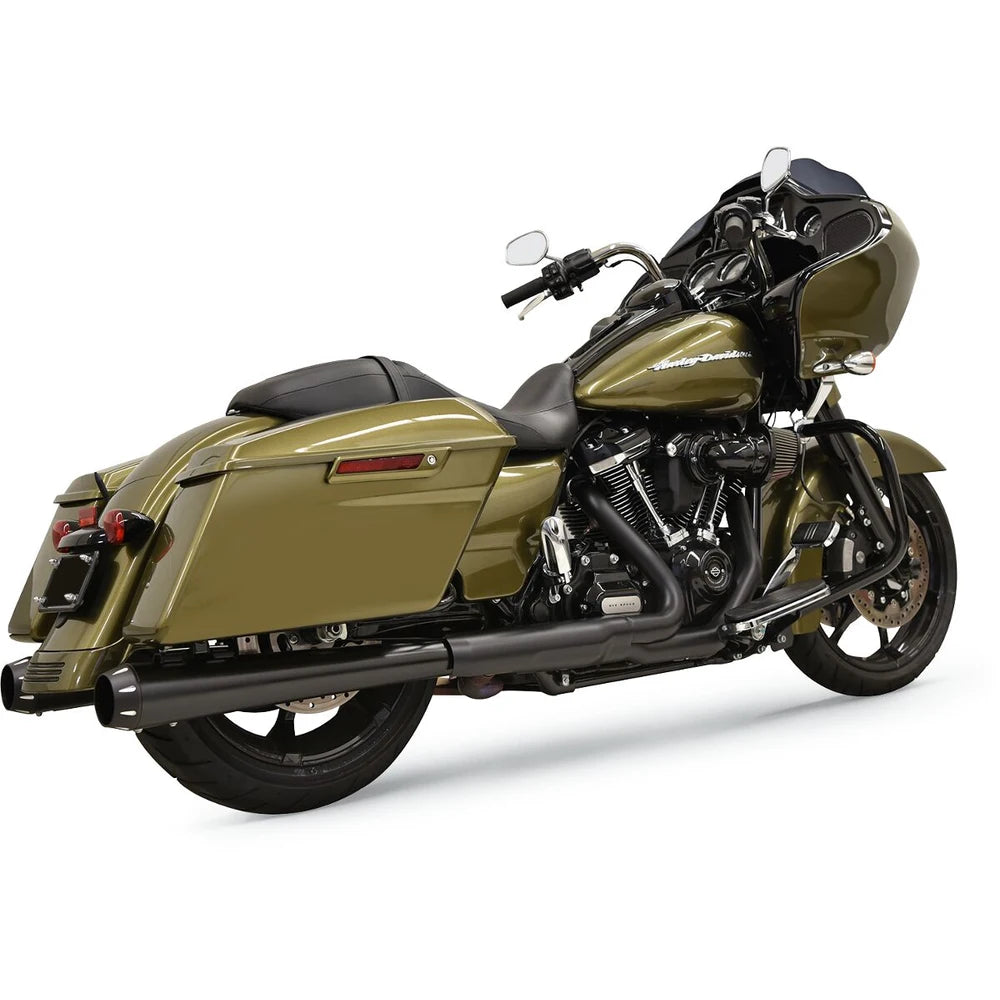 Harley-Davidson Touring (17-25) DNT Megaphone slip-on udstødninger, sort – Bassani – ekstra produktvisning 3 med fokus på design og detaljer